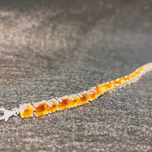 Citrine tennis bracelet in sterling silver